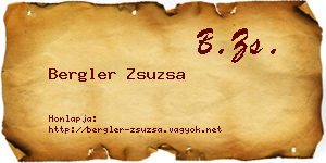 Bergler Zsuzsa névjegykártya